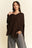 Davi & Dani High-Low Side Slit Batwing Sleeve Top