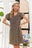 ADORA Mineral Washed V-Neck Ruffled Cap Sleeve Dress