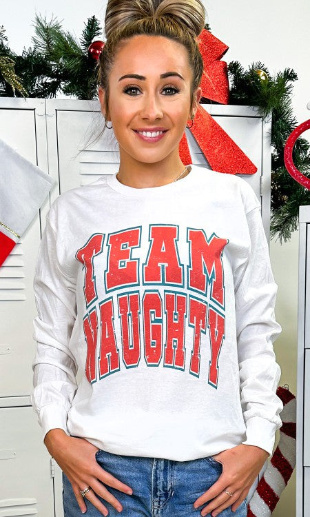 Team Naughty Graphic Long Sleeve T-Shirt