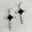 Black Rose Cross Earrings