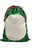 Green Oversized Plaid Holiday Santa Gift Sack