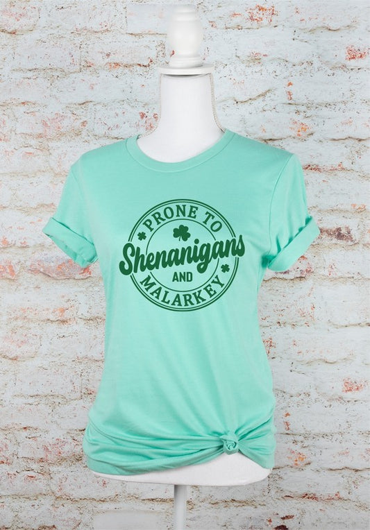 Prone to Shenanigans & Malarkey Graphic Tee