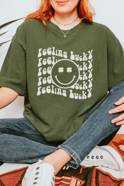 Feeling Lucky St Patrick's Day Smiley Face Shirt