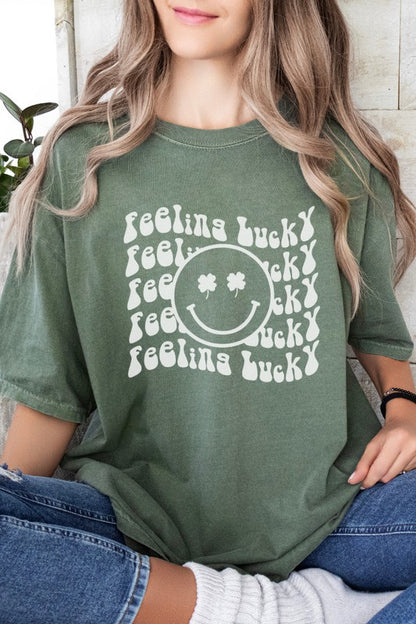 Feeling Lucky St Patrick's Day Smiley Face Shirt