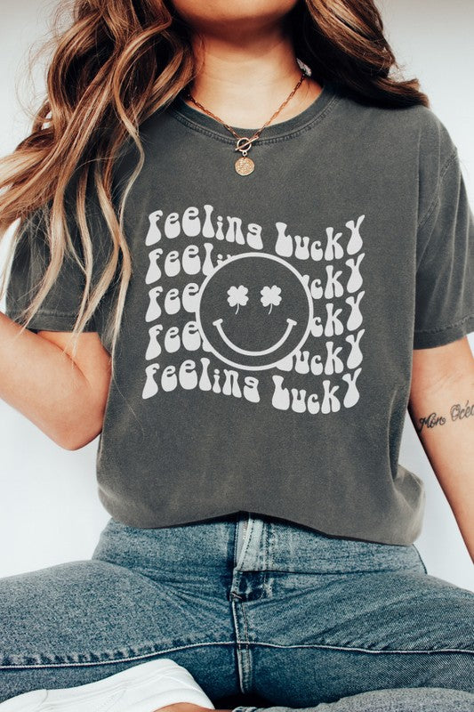 Feeling Lucky St Patrick's Day Smiley Face Shirt