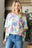 HOPELY Floral Waffle Oversized T-Shirt