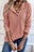 Rose Drop Shoulder Ribbed Knit Long Sleeve Henley Top