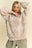 Davi & Dani Flower Texture Round Neck Dropped Shoulder Sweater