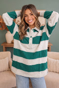 Boyfriend Striped Rugby Polo