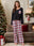 Round Neck Long Sleeve Top and Plaid Pants Lounge Set