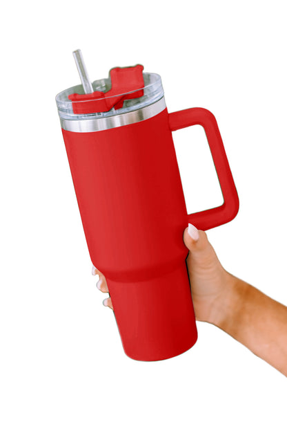 Rosy 304 Stainless Steel Double Insulated Tumbler Mug With Straw