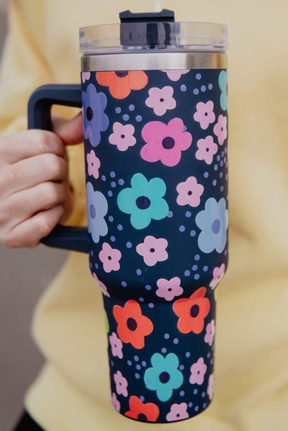 Multicolor Cute Floral 304 Stainless Tumbler Thermos Cup