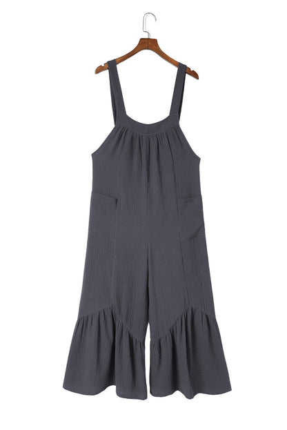 Wide Leg Ruffle Jumpsuit