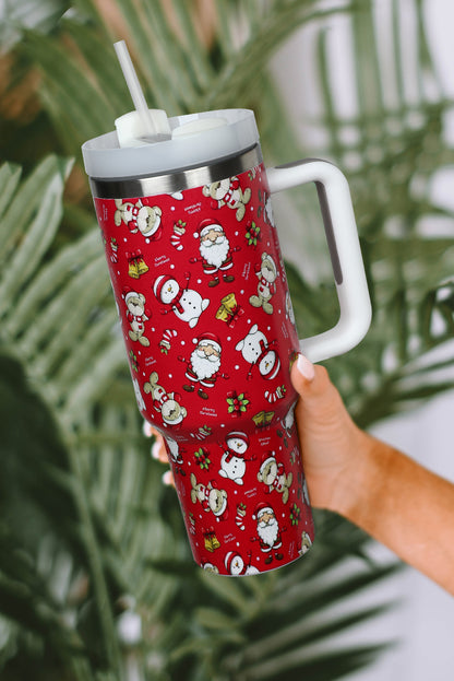 Blue Christmas Pattern Print Stainless Steel Tumblers