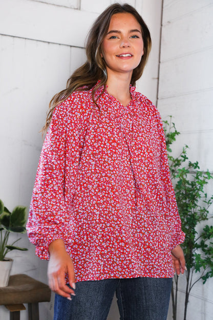 Poppy Daydream Floral Woven Blouse