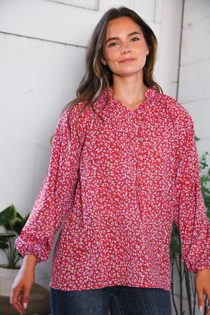 Poppy Daydream Floral Woven Blouse