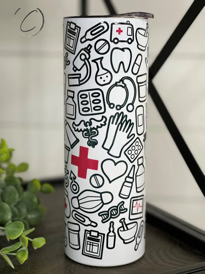 PREORDER: Doodle Doc Skinny Tumbler