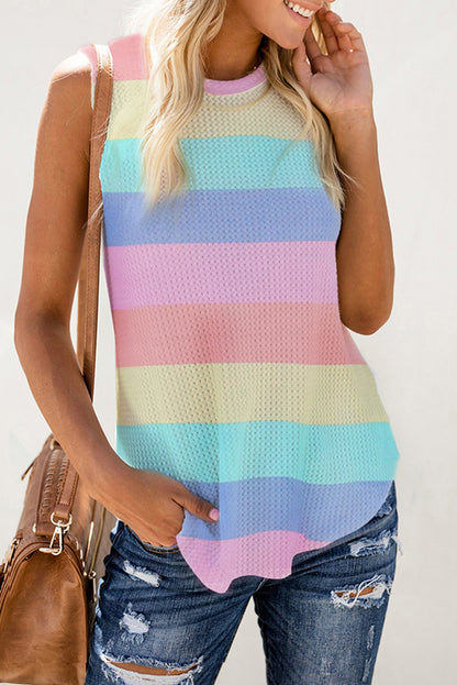 Multicolor Colorblock Pocketed V Neck T-shirt Dress