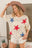 BiBi Popcorn Texture Star Pattern Lightweight Sweater