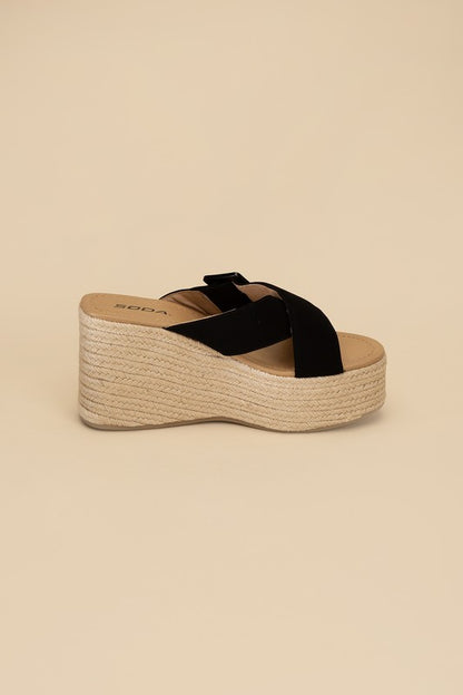 MANTA ESPADRILLE PLATFORM SLIDES