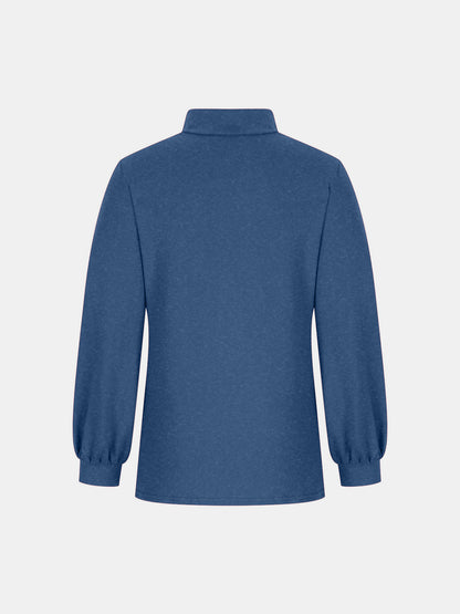 Full Size Mock Neck Long Sleeve T-Shirt