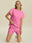 Double Take Full Size Texture T-Shirt and Shorts Set