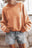 Orange Washed Drop Shoulder Crewneck Pullover Sweatshirt