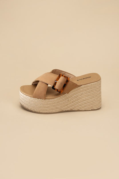 MANTA ESPADRILLE PLATFORM SLIDES