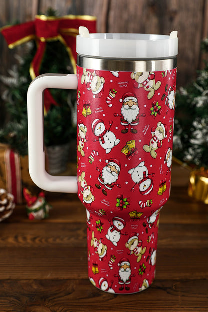 Blue Christmas Pattern Print Stainless Steel Tumblers