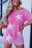 Pink Vintage Star Printed Mineral Wash Tee