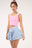 VERY J V-Shaped High Waist Layered Active Shorts