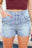 Beau Blue Bow Detail Denim Shorts with Pockets