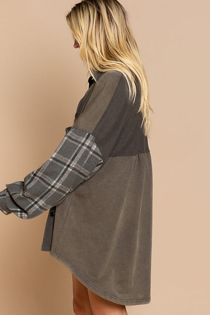 POL oversized plaid