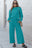 Double Take Full Size Textured Long Sleeve Top and Drawstring Pants Set