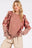 Mittoshop Ruffled Mineral Washed Round Neck Long Sleeve Sweatshirt