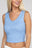 Ribbed Scoop Neck Cropped Sleeveless Top