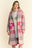 Davi & Dani Tied Color Block Collared Neck Coat