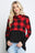 Plus Contrast Long Sleeve Turtle Neck Top