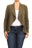 Plus Casual Solid open front jacket blazer