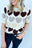 White Valentine Heart Short Sleeve Sweater