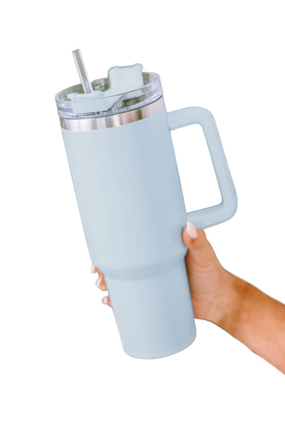 Rosy 304 Stainless Steel Double Insulated Tumbler Mug With Straw