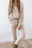 Apricot Corded Drop Shoulder Top and Pocketed Pants Set