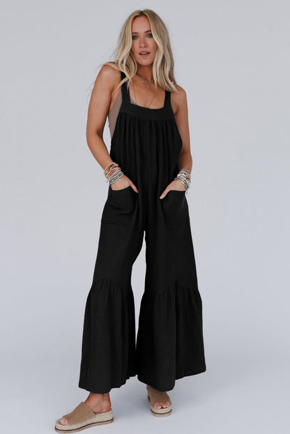 Wide Leg Ruffle Jumpsuit