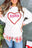 XOXO Heart Round Neck Dropped Shoulder Sweatshirt