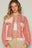 POL Crochet Patch Embroidered Button Up Jacket