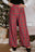 Red Christmas Plaid Wide Leg Pull-On Pants