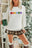 White Chenille Graphic Drop Shoulder Holiday Sweater