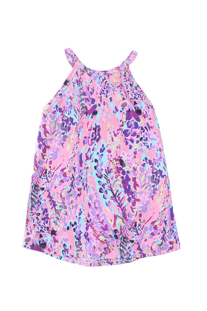 Wholesale Multicolor Abstract Print Boho Sleeveless Halter Top