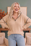 Wrapped in Grace Knit Sweater in Warm Taupe