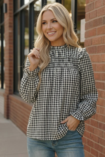 Wildwood Check White Smock